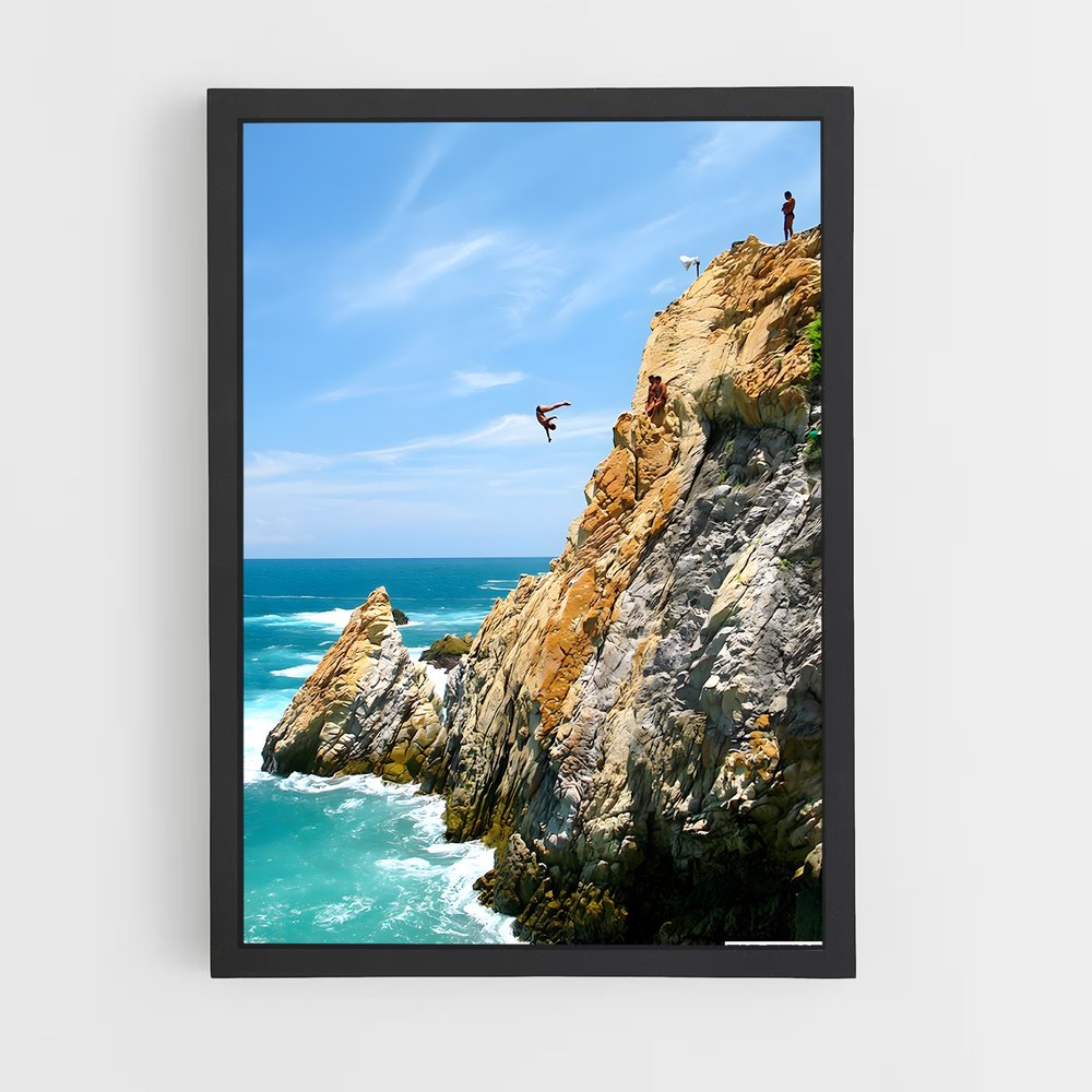 Poster Plongeon Céleste – affiche Plongeon de falaise (vue 2)